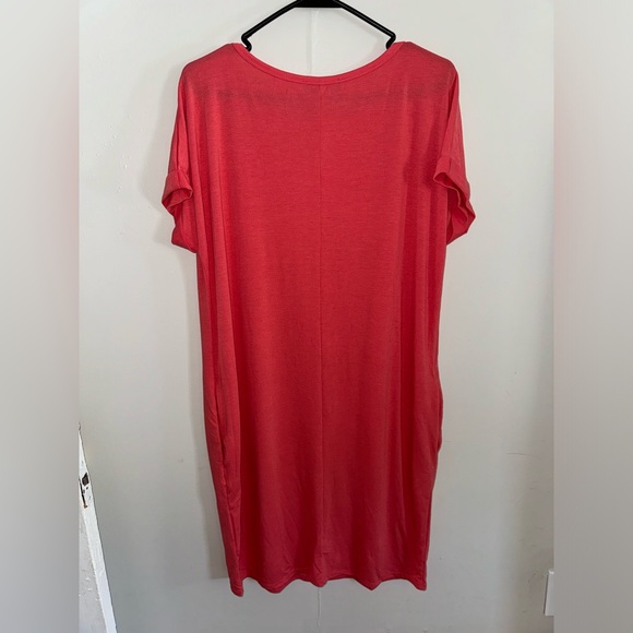 Shop Basic You Oughta Know Basic Pocket Mini Dress in Punch Size Large NEW - Picture 6 of 7